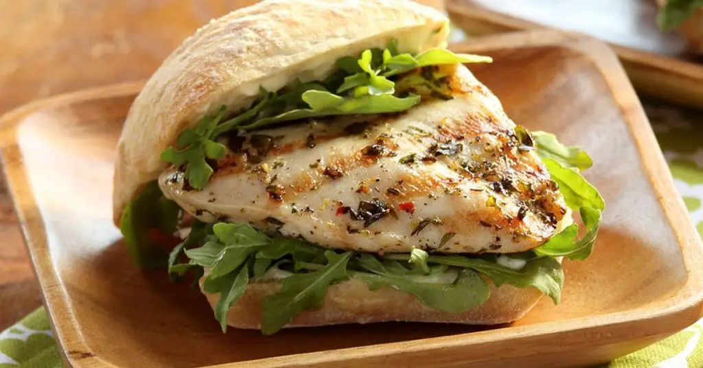 Lemon Herb Chicken Sliders with Arugula