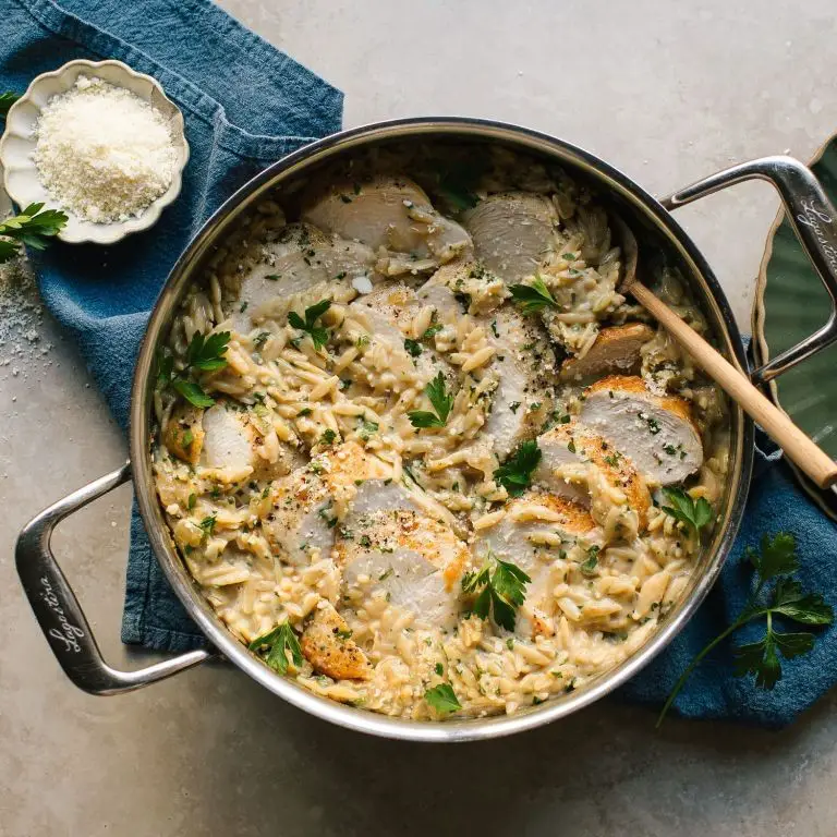 Lemon Herb Ragu Alfredo Orzo