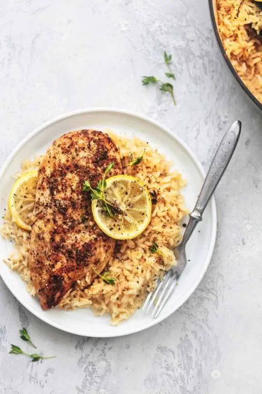 Lemon Herb Rice with Grilled Chicken