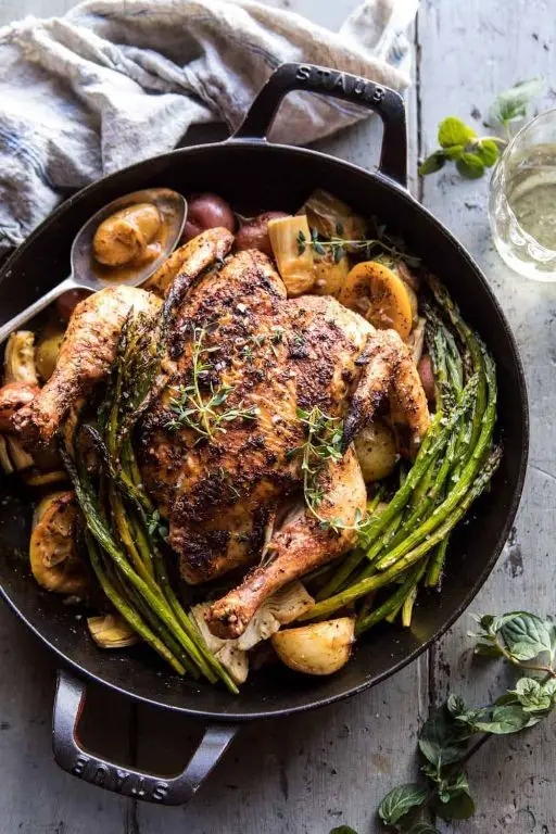 Lemon Herb Roasted Spring Chicken