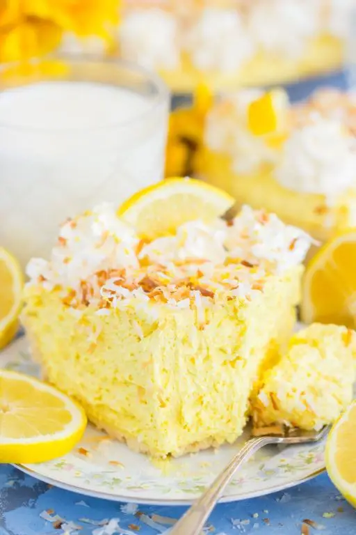 Lemon Jello and Coconut Cream Pie