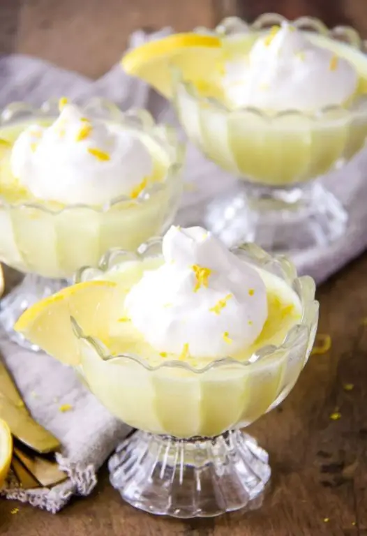 Lemon Jello and Whipped Cream Parfait
