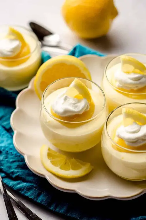 Lemon Mousse with Whipped Cream