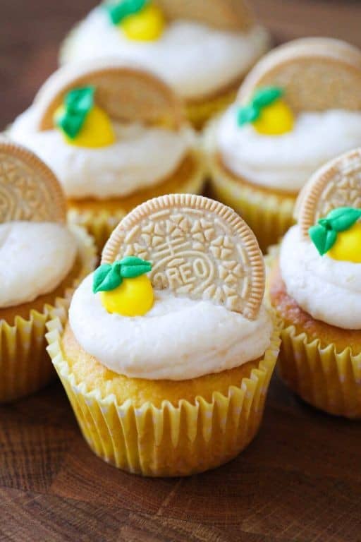 Lemon Oreo Cupcakes with Zesty Glaze