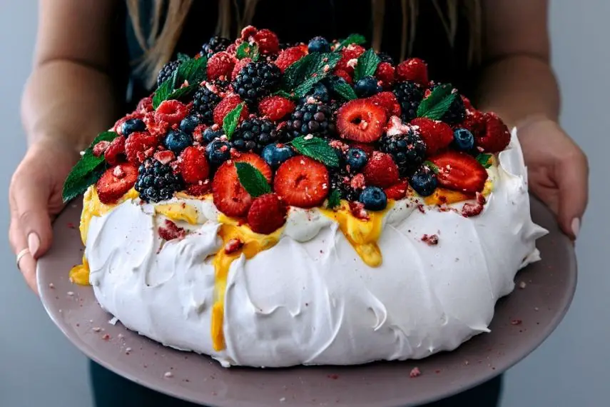 Lemon Pavlova with Fresh Berries