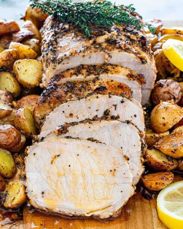 Lemon Pepper Bone-In Pork Loin Roast