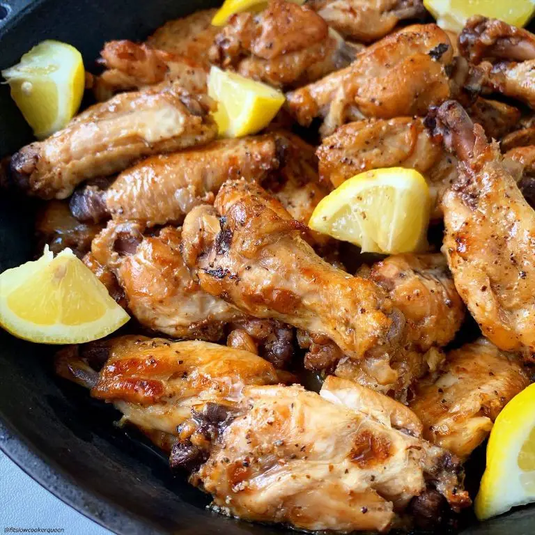 Lemon Pepper Crockpot Chicken Wings