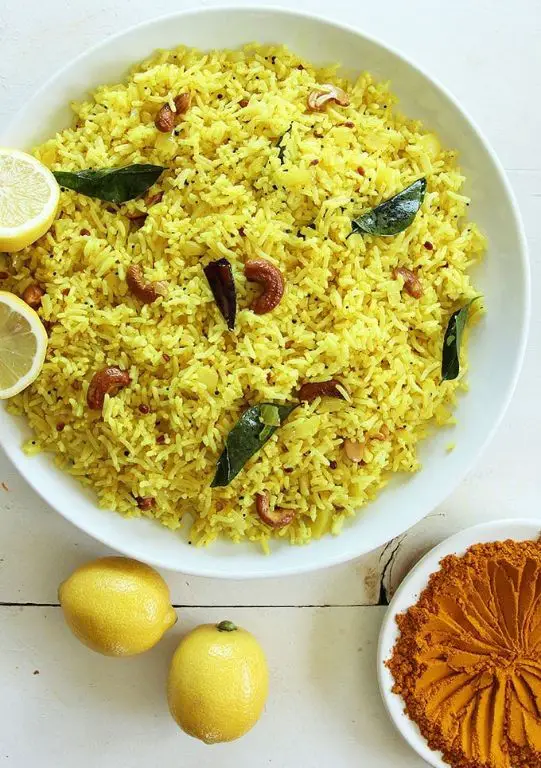 Lemon Rice with Turmeric and Mustard Seeds