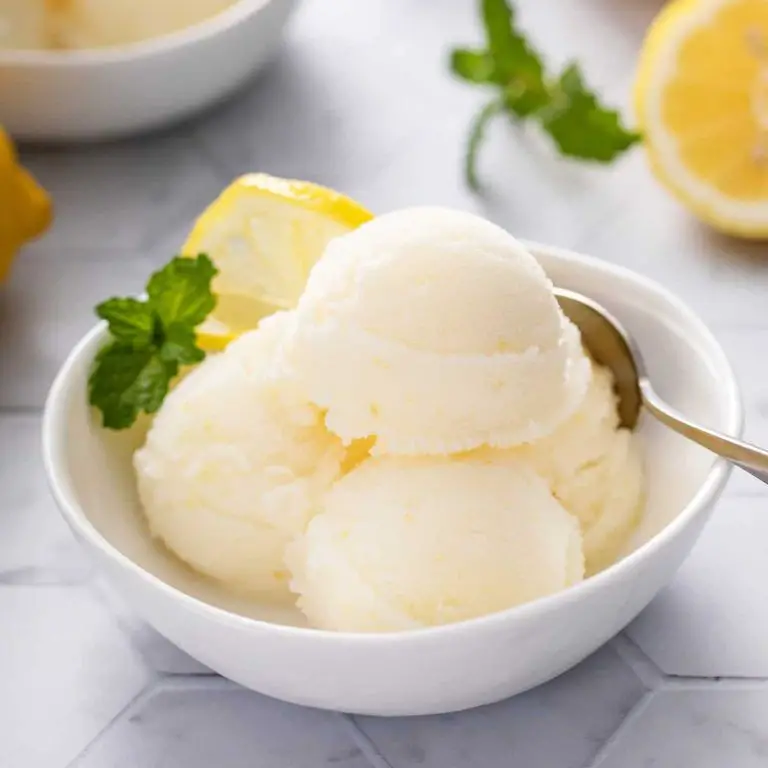 Lemon Sorbet Ice Cream