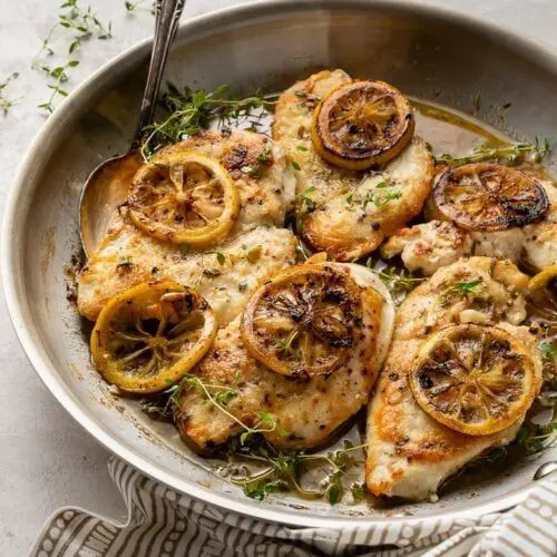 Lemon Thyme Chicken with Caviar Topping