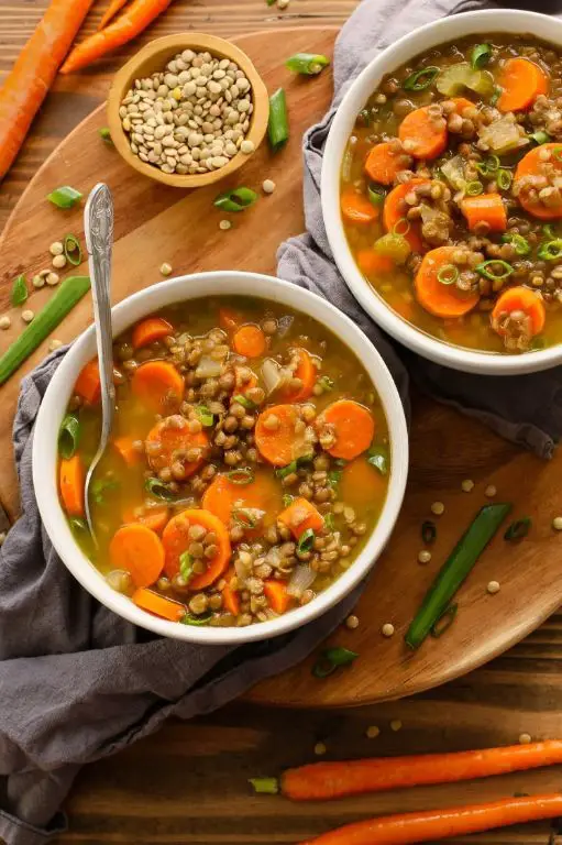 Lentil Soup with Carrots and Celery