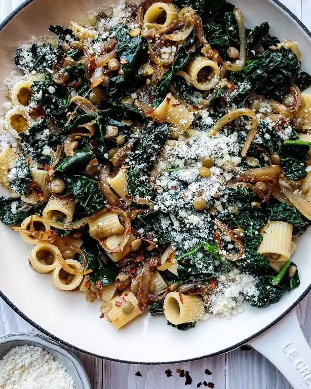 Lentil and Kale Baked Pasta