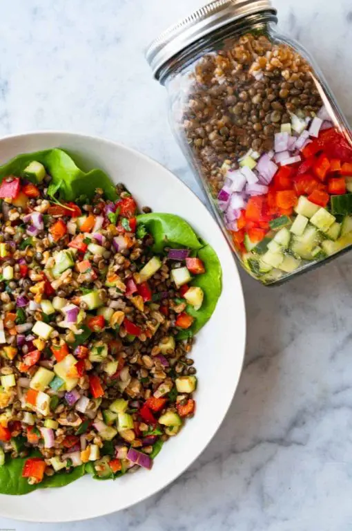 Lentil and Veggie Protein Salad