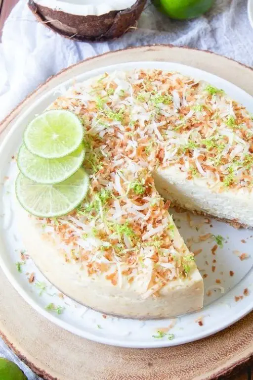 Lime Coconut Cheesecake