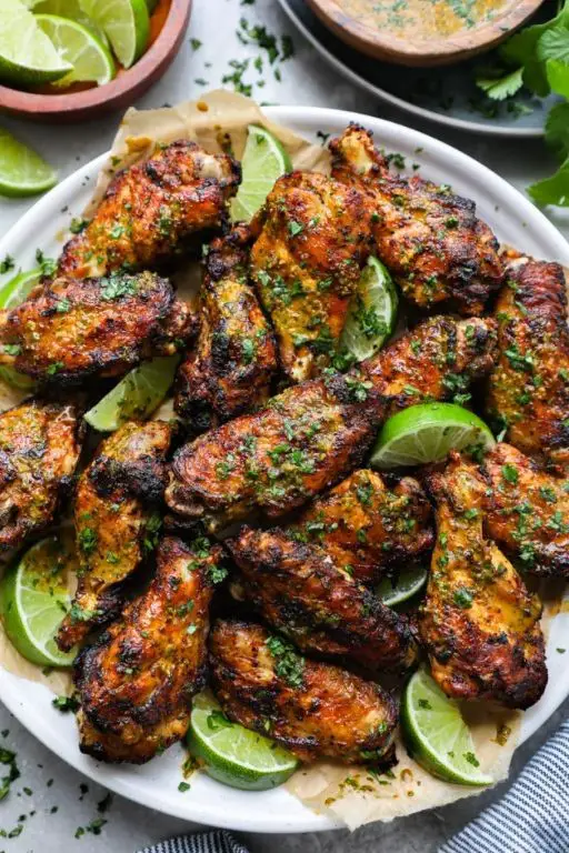 Lime and Cilantro Baked Chicken Wings