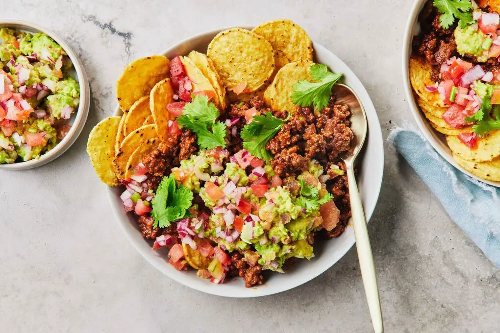 Loaded Beef Nachos with Guacamole