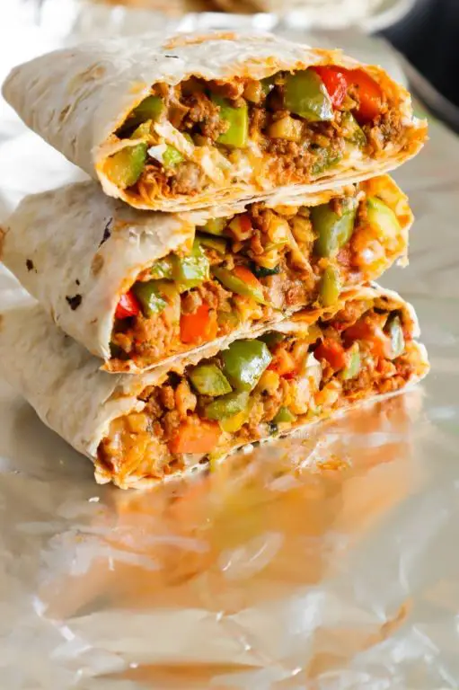 Loaded Beef and Veggie Burrito