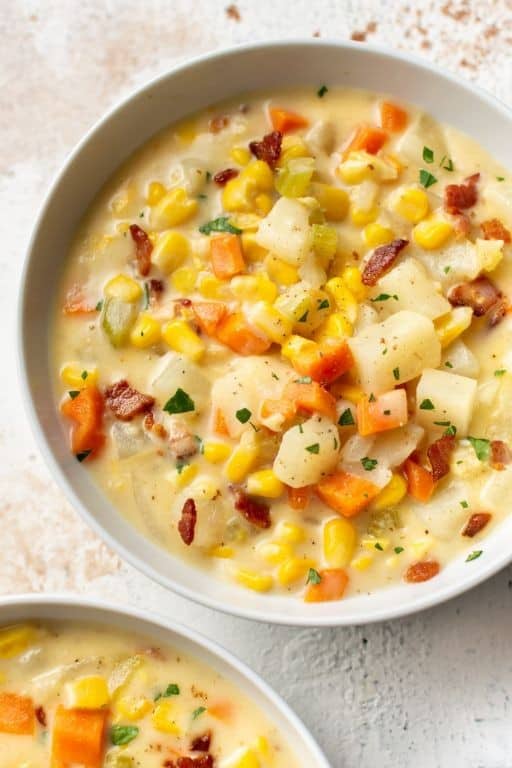 Loaded Corn Chowder with Cream Cheese