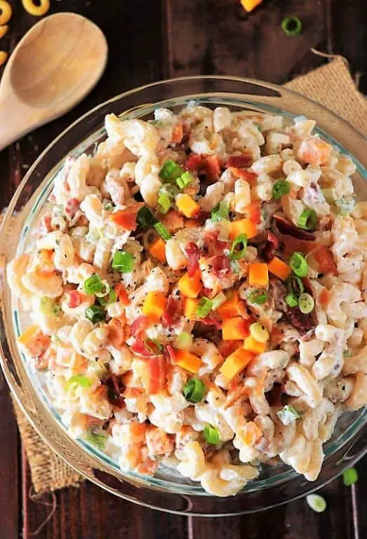 Loaded Macaroni Salad with Veggies and Bacon