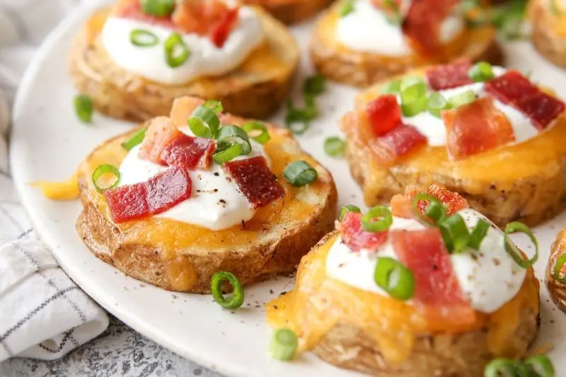 Loaded Potato Bites with Bacon and Cheese