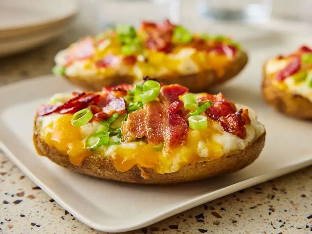 Loaded Twice Baked Potatoes with Sour Cream