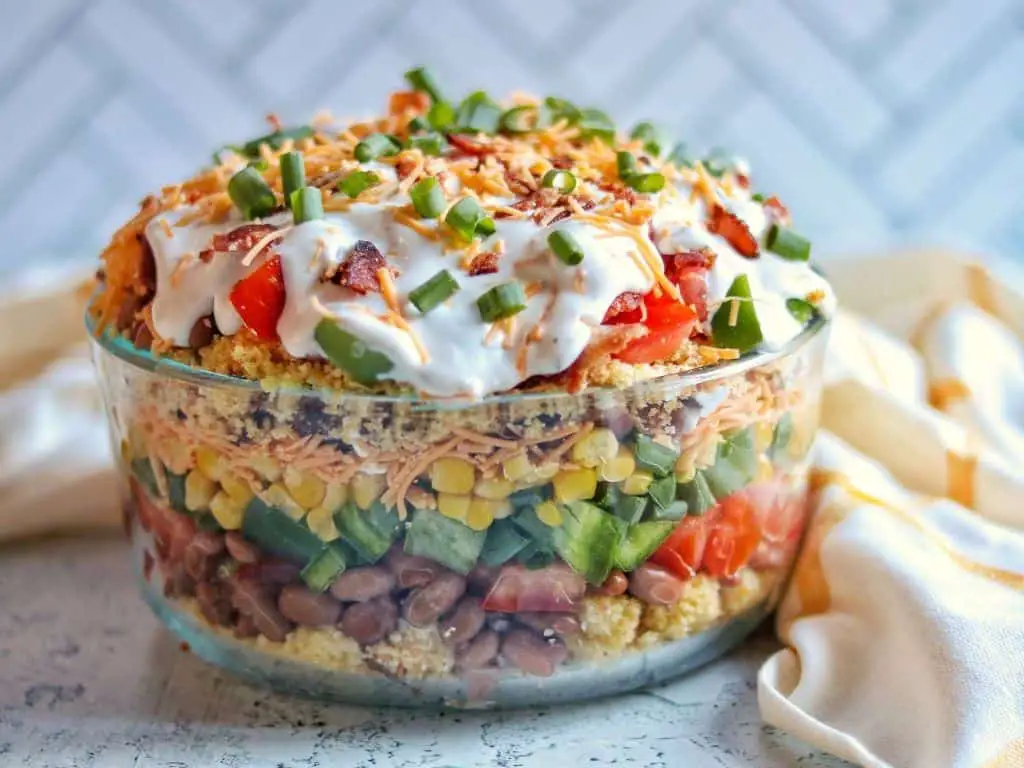 Loaded Veggie Cornbread Salad