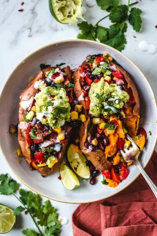 Loaded Veggie Stuffed Sweet Potatoes