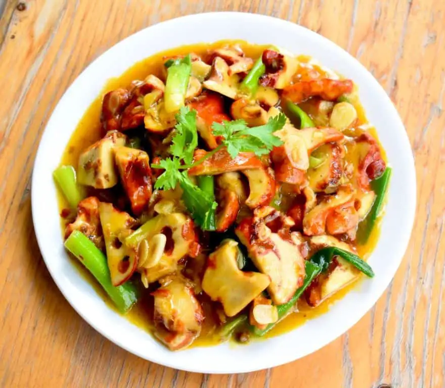 Lobster Mushroom Stir-Fry with Garlic and Ginger
