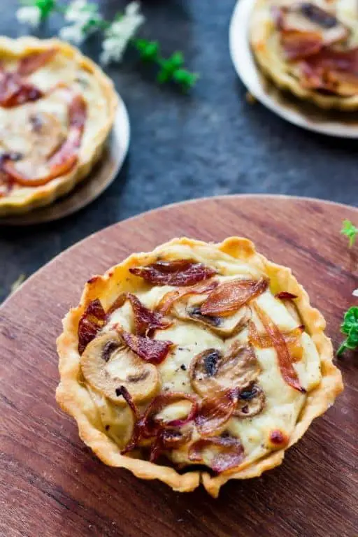 Lobster Mushroom and Caramelized Onion Tart