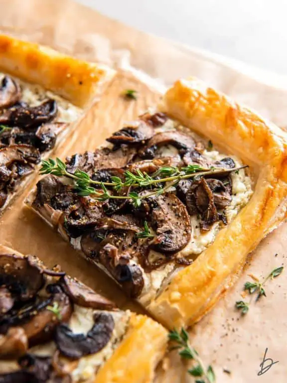 Lobster Mushroom and Goat Cheese Tart