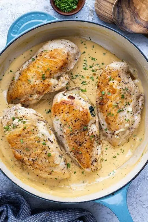 Lobster Mushroom and Herb-Stuffed Chicken Breast