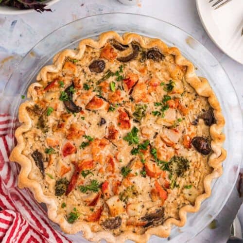 Lobster Mushroom and Spinach Quiche