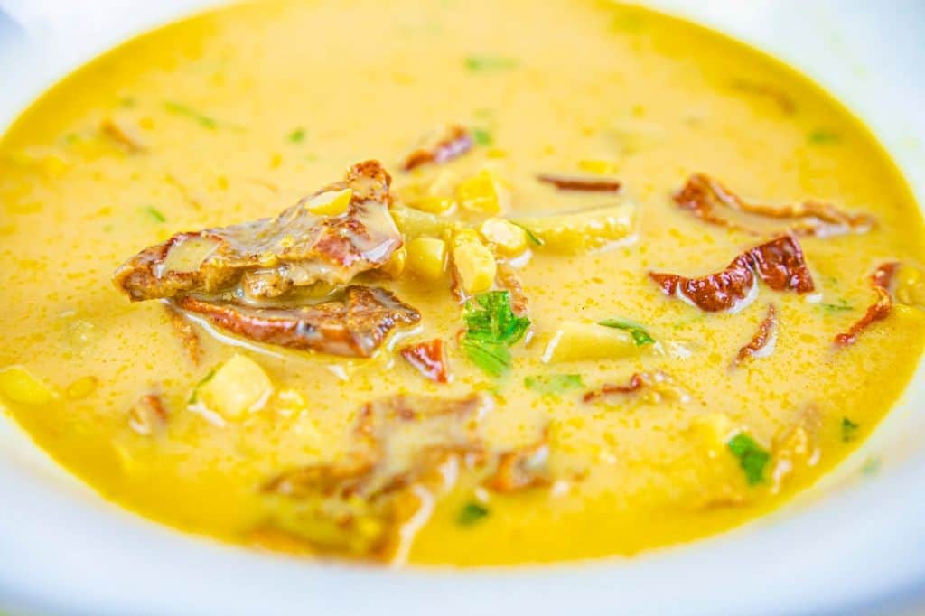 Lobster Mushroom and Sweet Corn Chowder