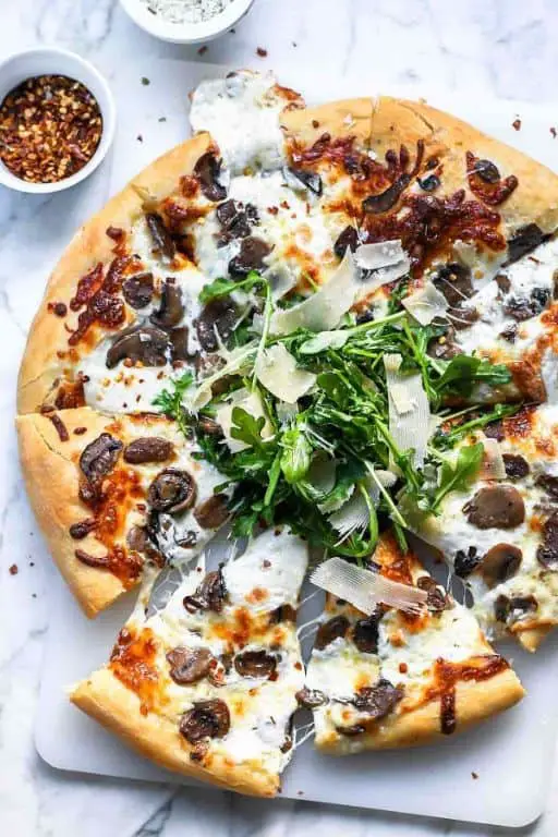 Lobster Mushroom and Truffle Oil Pizza