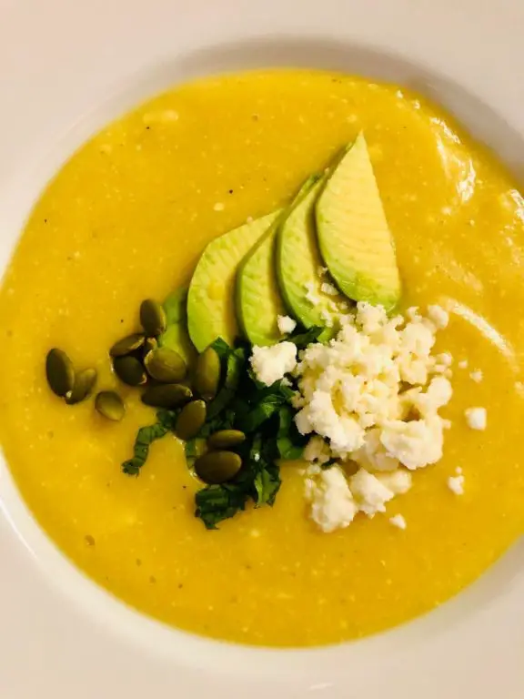 Locro de papa with avocado