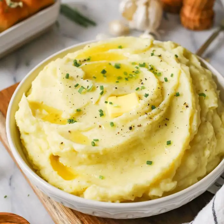 Lovage and Garlic Mashed Potatoes