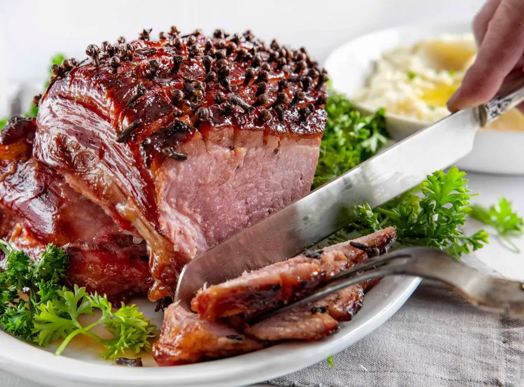 Lovage and Honey Glazed Ham