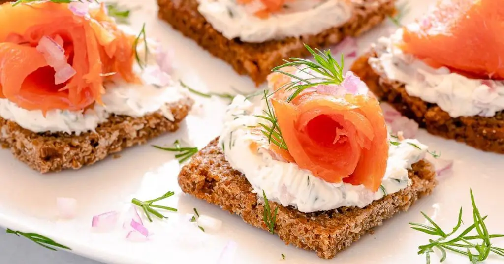 Lovage and Smoked Salmon Canapés