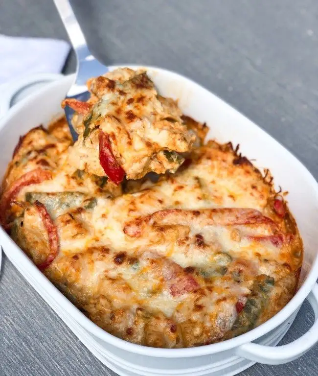 Low-Carb Chicken Fajita Casserole Slow Cooker Style