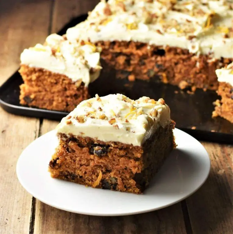 Low-Sugar Carrot Cake with Cream Cheese Frosting