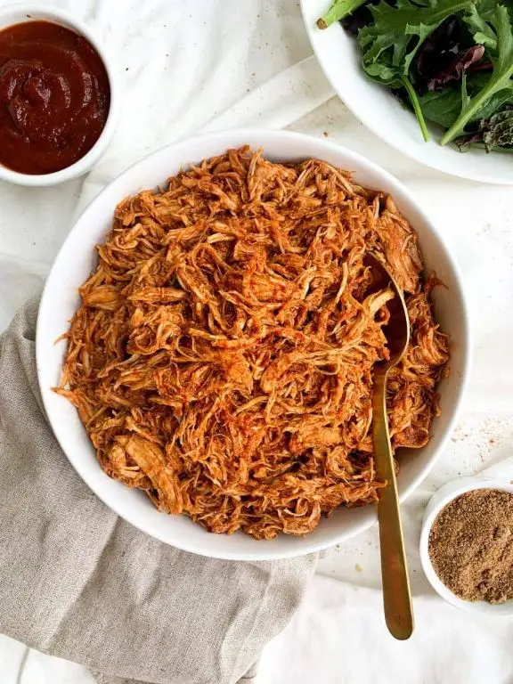 Low-Sugar Instant Pot BBQ Pulled Chicken