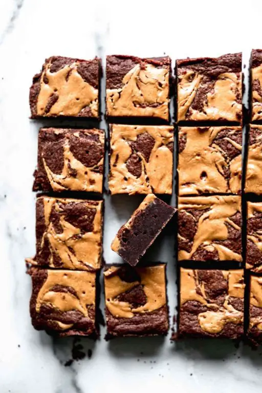 Lowfat Peanut Butter Swirl Brownies