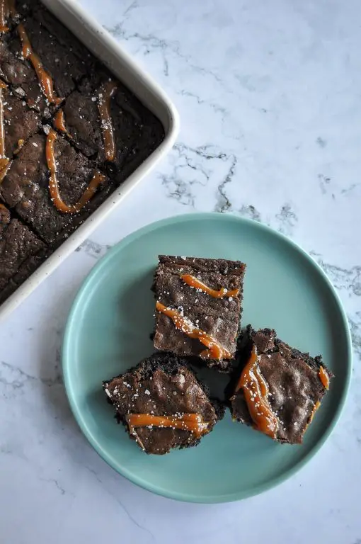 Lowfat Salted Caramel Brownies