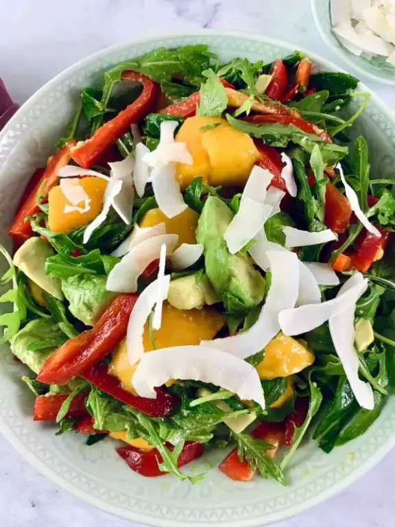Mango Arugula Salad with Coconut Lime Dressing