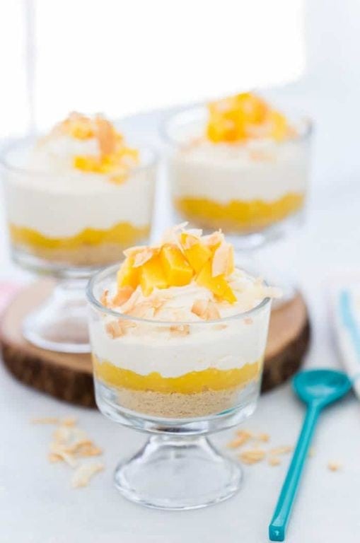 Mango Coconut Mini Dessert Cups