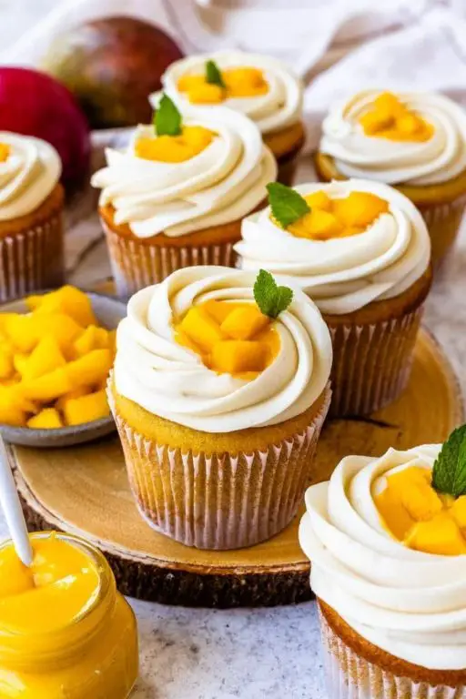 Mango Cupcakes with Cream Cheese Frosting