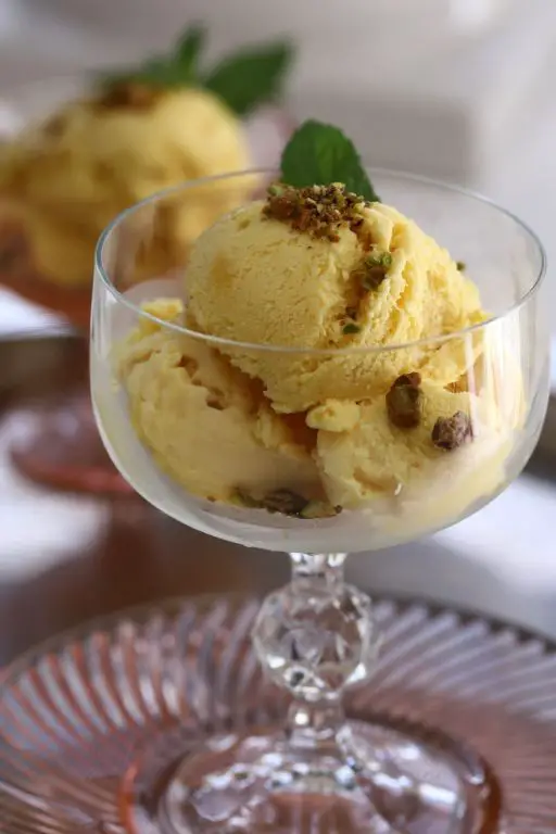 Mango Gelato with Pistachios