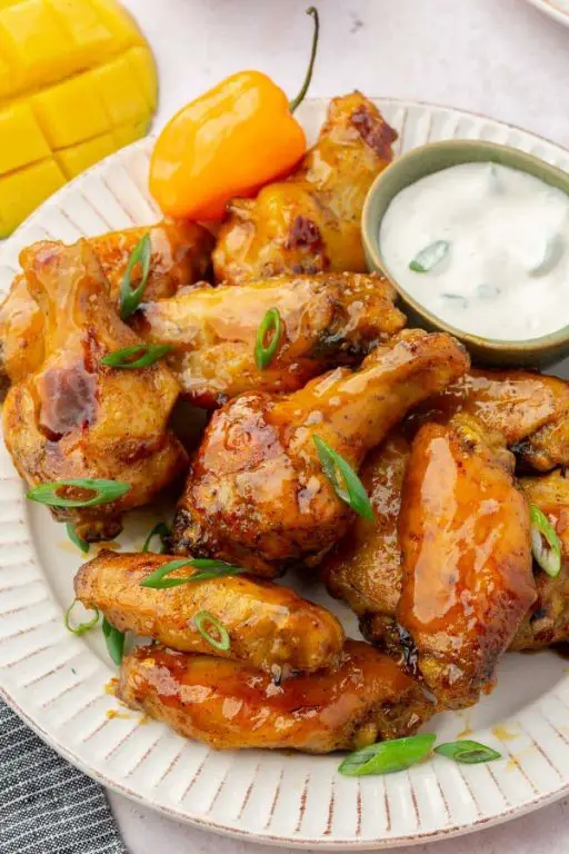 Mango Habanero Crockpot Chicken Wings