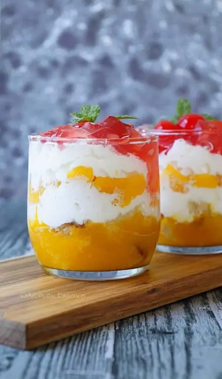 Mango Jello Cool Whip Parfait