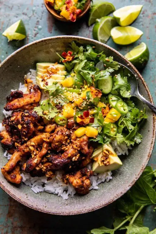 Mango Lime Cilantro Rice Bowls
